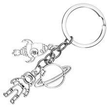 Astronauten-Schlüsselanhänger mit Planetenmotiv, Rucksackanhänger, Taschenanhänger