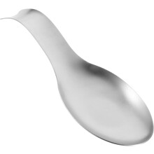 Support de louche en acier inoxydable, repose-cuillère, style classique et élégant, finition polie.