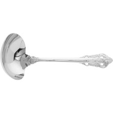 Louche à soupe en acier inoxydable argenté, robuste, moulée d'une seule pièce, cuillère à soupe pratique