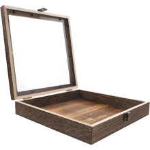 Wooden Butterfly Display Case with Flip-Top Lid, Small 25X25X4.5Cm Shadow Box