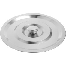 Coperchio in acciaio inox per pentola piccola da 25,5 cm con pratico contenitore per spezie