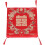 Coussin décoratif Red Square Dragon Phoenix, confortable et portable, en polyester et coton. 1
