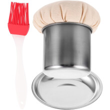 Multifunctional Oil Spread Brush Pancake Pan Oil Brush with Storage Tray Metal Abs Convenient Design
