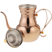 Cafetière en métal de 700 ml (lot de 2) en acier inoxydable, bouilloire à thé