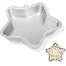 Moule à gâteau en forme d'étoile, 25 x 25 x 7 cm, en alliage d'aluminium, réutilisable et pratique.