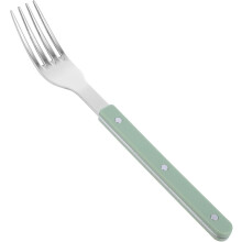 Kleine Salatgabeln aus Edelstahl, grüner Griff, schwere Metallgabeln für das Abendessen