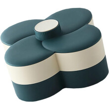Plateau de rangement rotatif à deux niveaux pour collations et bonbons, avec couvercle hermétique, en polypropylène polyvalent.