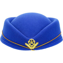 Air Hostess Cap Uniform Cap Woolen Lightweight Ergonomic Design Retro Style Unique Shape