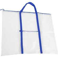 Bolsa grande para guardar pósteres con correa azul, soporte para herramientas de artista, bolsa para papel de pintura, bolsa de lona para portafolio.