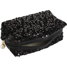 Makeup Storage Bag Large Capacity Zipper Square Sequin Oxford Cloth Toiletry Bag Fashion Unique Design for Travel
