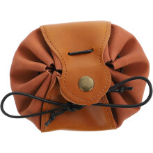 Pochette légère et portable en PU pour monnaie, porte-monnaie à cordon, pochette de rangement pour dés