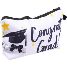 1pc Convenient Makeup Bag Graduation Pattern Stylish Cosmetics Pouch