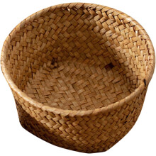 Práctica cesta para pan, cesta tejida de hierba marina, frutero multifuncional.