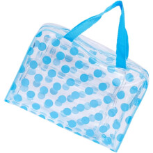 Trousse de toilette de voyage en PVC Ă pois, trousse de maquillage portable pour femmes et filles