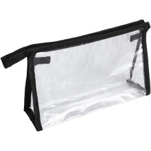 Trousse de maquillage noire portable pour femme, idéale pour les voyages. Petit étui de rangement pour les cosmétiques et les petites valises.