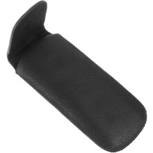 Funda protectora de piel sintética negra para armónica de blues de diez agujeros.