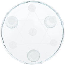 Plateau de présentation en cristal délicat, plateau à bijoux créatif en verre borosilicate de haute qualité, base ronde, plateau de bureau.