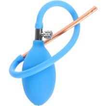 Souffleur de sucre réutilisable, outil manuel pour la décoration de bonbons, en latex bleu, métal et cuivre, utilisation sûre, conception manuelle