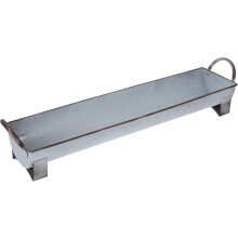 Plateau multifonction rectangulaire en fer à repasser avec poignée, design chic et élégant, pratique