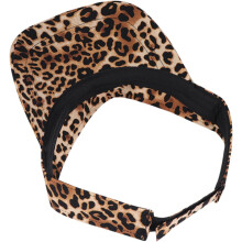 Elegante cappellino estivo regolabile con stampa leopardata, con protezione UV.