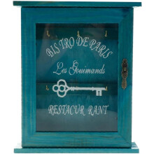 Caja de madera vintage para guardar llaves. Decoración retro para la entrada del hogar y para organizar el armario.