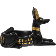 Plateau à bijoux en résine en forme de chien, avec un design élégant et une texture fine, idéal pour un rangement de bureau.