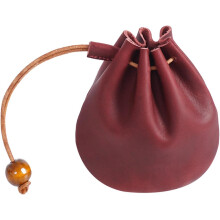 Mini porte-monnaie vintage en cuir bordeaux vieilli, petit sac à monnaie, porte-clés multifonction
