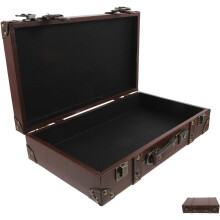 Caja pequeña decorativa de estilo vintage, fabricada en poliuretano y madera, de gran capacidad y uso versátil, con interior espacioso.