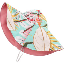Sombrero de sol floral reversible para mujer, ligero, con protección UV, tipo cubo.
