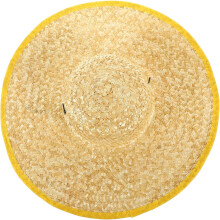 Sombrero de playa de paja tejida para mujer, protección solar, estilo campesino, para adultos, ideal para fiestas temáticas de playa. Color beige.