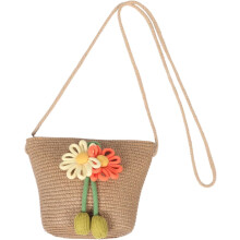 Sommerliche Umhängetasche für Mädchen, niedlich, aus gewebtem Stroh, ideal für Partys, Outdoor-Aktivitäten und als kleine Schultertasche.