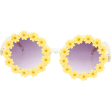 Adorables gafas de sol infantiles con diseño de girasol amarillo, ligeras, de material policarbonato y con protección UV.