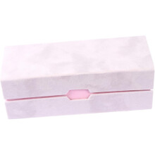 Beiges, doppelwandiges Brillenetui mit Anti-Druck-Aufbewahrungsbox aus Mikrofaserleder