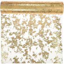 Tischläufer in Goldbronze für Hochzeits- und Esstischdekoration aus Polyester