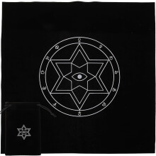 Samt-Tarot-Tischdecke mit Kordelzug, Tarotkarten-Beutel-Set, 50 cm x 50 cm