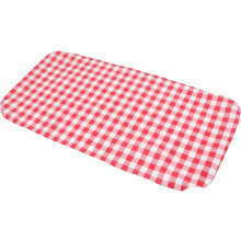 1,8 m lange, hochelastische, karierte Tischdecke, ölbeständige Tischdecke aus PVC-Flanellmaterial, eng anliegend