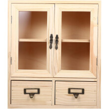 Petit meuble de rangement de comptoir en bois, boîte de rangement vintage en bois, gain de place