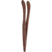 Servierzange, Teezubehör, hölzerne Teezange mit feiner Verarbeitung, gebogener Spitze und Holzgriff sowie Zubehör für kleine Teeutensilien