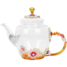 Théière résistante à la chaleur, théière parfumée en verre et alliage de zinc, design créatif et élégant pour la maison