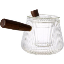 Glass tekanne med polert overflate og bred bruk, enkel klassisk design