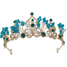 Μπαρόκ στυλ Rhinestone Crystal Wedding Tiara Headpiece για νύφη κομψό αξεσουάρ μαλλιών