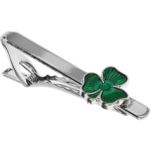 St. Patrick's Day klavertje vier dasspeld voor heren, uniek Iers design, decoratieve dasspeld