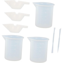 Lot de 8 gobelets doseurs en silicone pour mesurer et mélanger