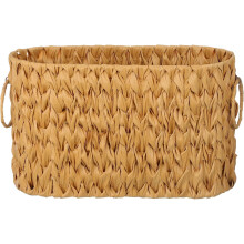 Gewebter Aufbewahrungskorb, Toilettenpapierhalter, rechteckig, beige, Kunstfaser aus Rattan (PE-Material)