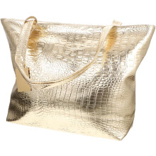 Große Tragetasche für Damen, PU-geprägtes Muster, zwei Tragemöglichkeiten, stilvolle und modische Handtasche.