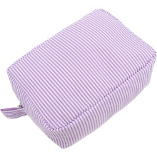 Neceser de viaje de gran capacidad para mujer, estuche de cosméticos multifuncional a rayas.