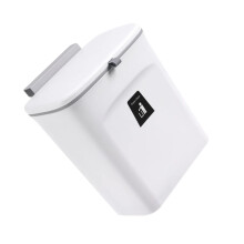 1 tapa para cubo de basura de pared, ahorra espacio, cubo de basura de cocina, fácil instalación, cesta de residuos, diseño versátil.