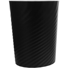 Papelera pequeña de plástico con tapa de anilla a presión, papelera compacta y moderna para cocina y salón.