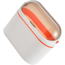 Cubo de basura de pared para cocina, cubo de basura de plástico con tapa para baño y escritorio, contenedor de residuos delgado