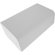 Papelera de baño con tapa, compacta, de plástico, con un diseño elegante y moderno.